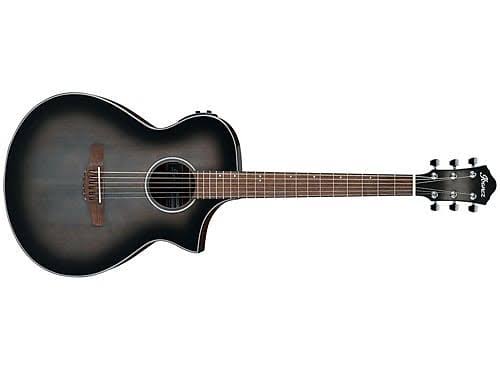 Ibanez AEWC11 Acoustic-Electric Guitar (Transparent Charcoal Burst)