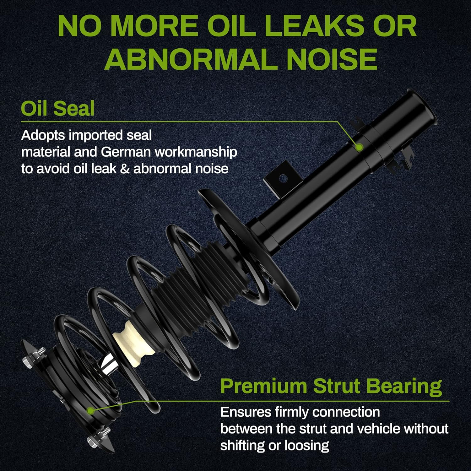 AUTOSAVER88 Front Complete Struts Compatible with 2007-2012 Altima 2.5L Exc. Hybrid, for Left & Right 2 pcs