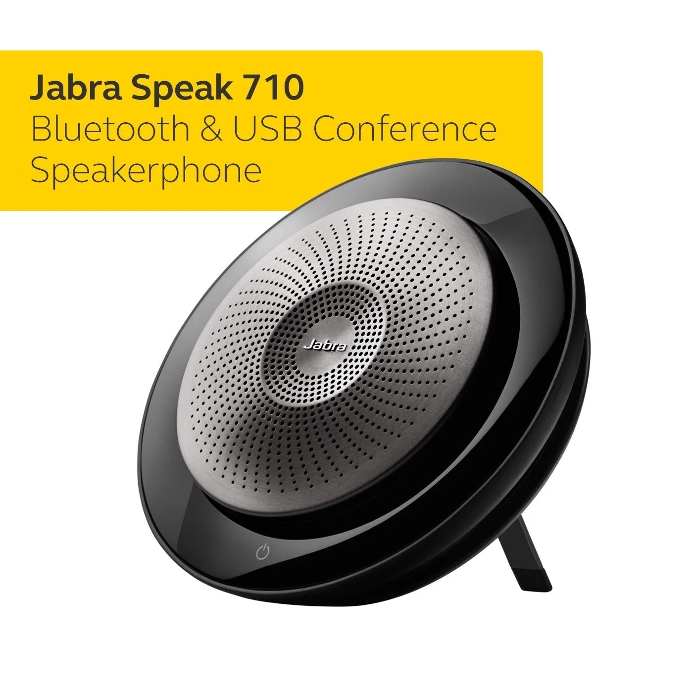 Jabra Speak 710 UC Wireless Bluetooth Speakerphone with Link 370 USB Adapter – Portable Conference Speaker for Holding Meetings Anywhere with