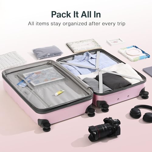Luggage Sets 3 Piece (3-YEARS VIP SERVICE) Hardside Expandable Ultra Durable 100% PC Lightweight Carry On Travel Suitcase Set with TSA Lock Spinner