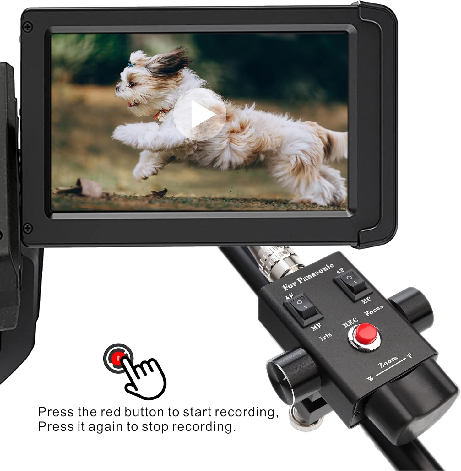 KOERTACOO Camcorder Zoom Controller, Remote Control Zoom, Iris