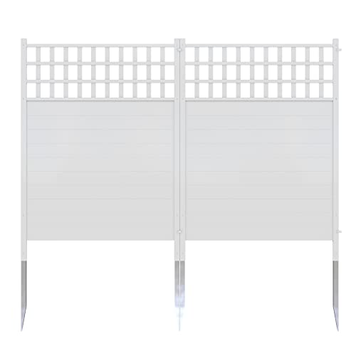 Zippity Outdoor Products ZP19060 Keswick No-Dig Vinyl Kit 2-Pack (44" H x 42" W) Privacy Screen and Fence + Zippity Outdoor Products ZP19019