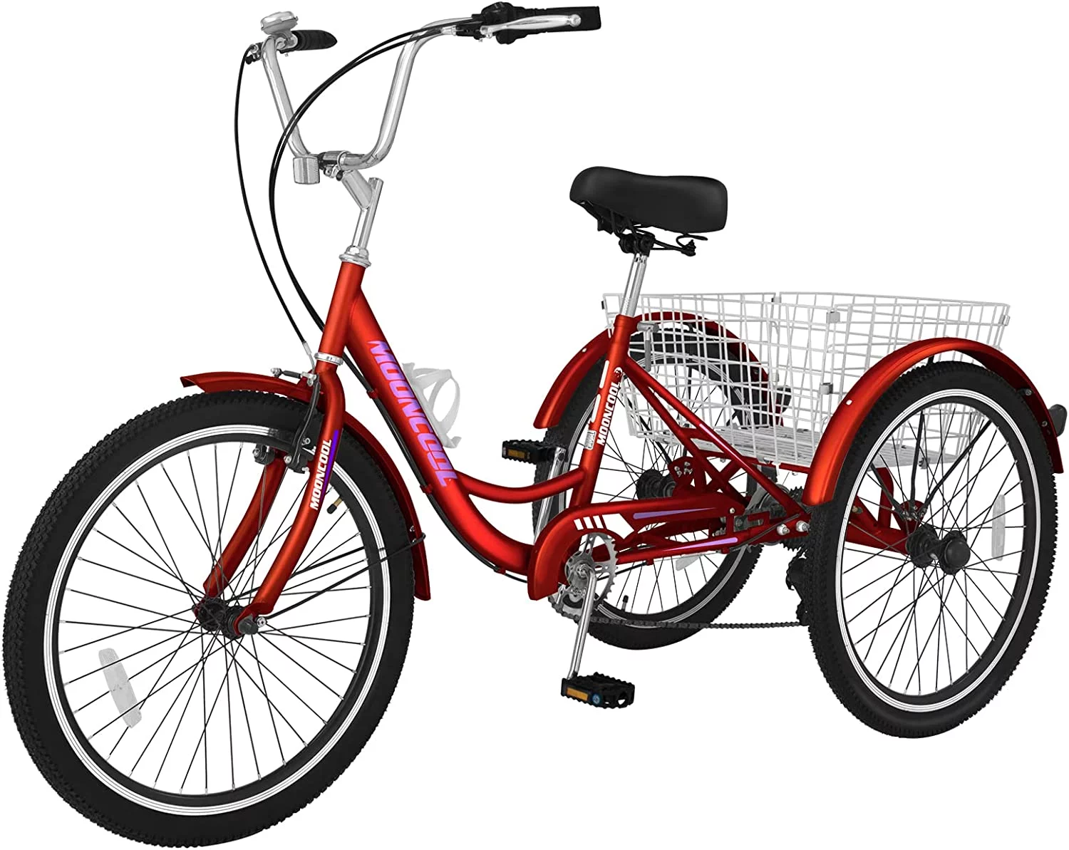 ABORON 26 inch 7 Speed Adult Tricycles , 3-Wheels Cruiser Bike with Basket, Trikes for Women, Men, Seniors,Adult - Curated Treasures Market