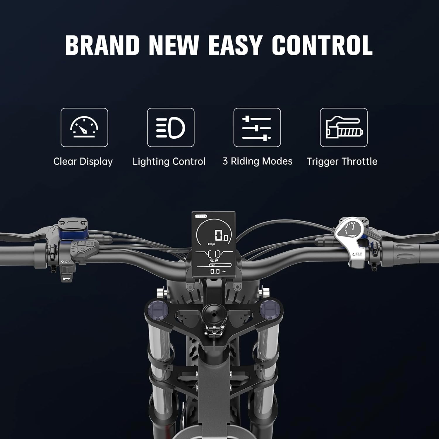 X20 Electric Bike for Adults 2000W 35AH Removable Battery 20" Mountain Electric Dirt Bike, 34MPH, 7-Speed, Dual Hydraulic Shock Absorbers