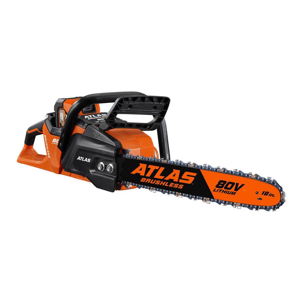 ATLAS 80V Brushless Cordless 18 in.  Chainsaw - Tool Only