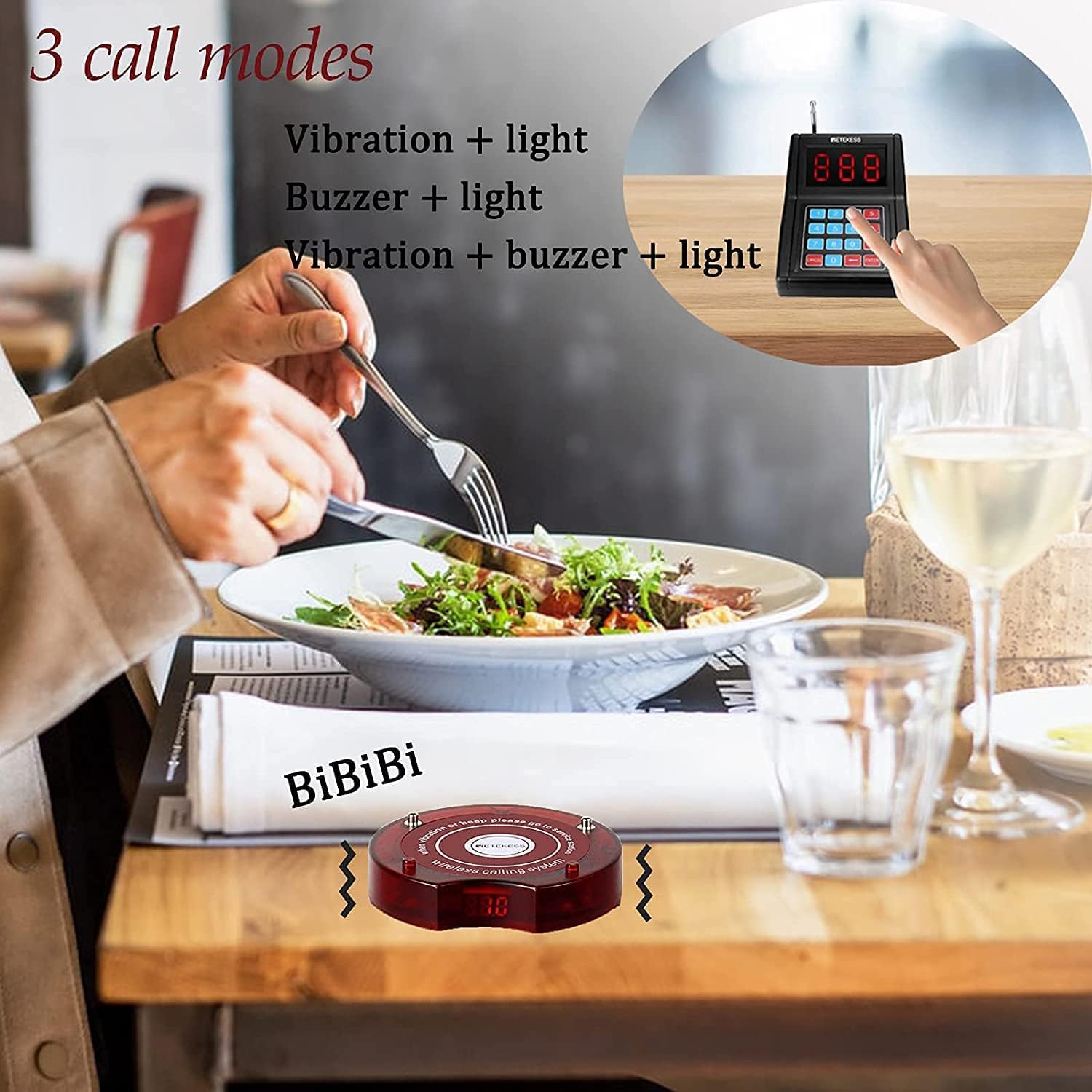 Retekess TD165 Pager System,Pagers for Restaurants,Cancel Call,Max 999 Buzzers,Long Range,10 Pagers and Beepers with Lanyard Hole for Clinic,Hospital