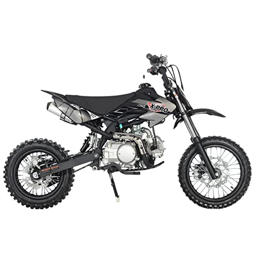 X-PRO Bolt 125 Dirt Bike with Automatic Transmission, Electric Start, Big 14"/12" Tires! (Blue)