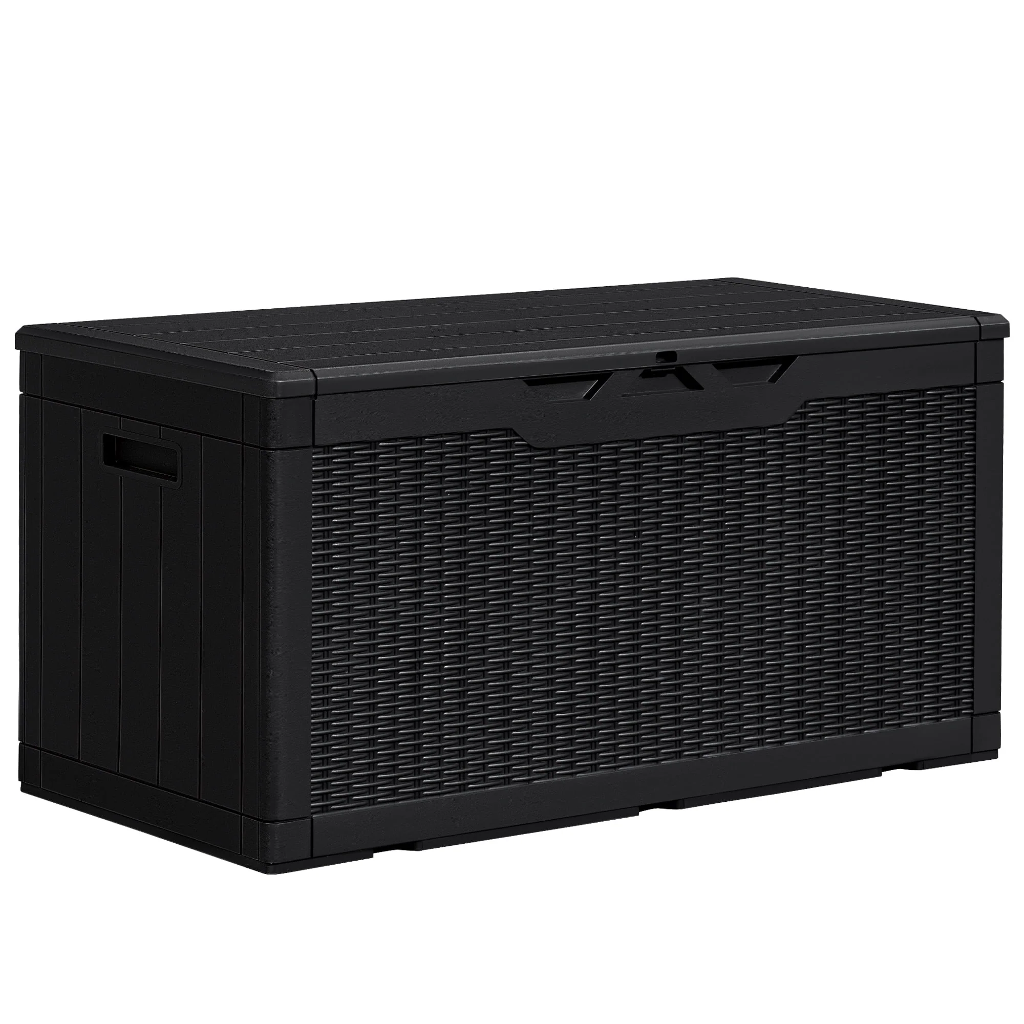 Homall 100 Gallon Outdoor Box Deck Plastic Resin Storage Box, Black