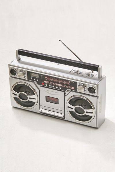 Victrola Bluetooth Boombox with Cassette Player u0026 AM/FM Radio