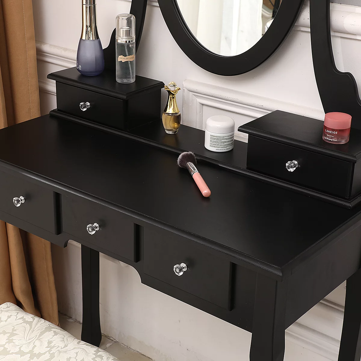 SalonMore Wood Vanity Set Makeup Dressing Table