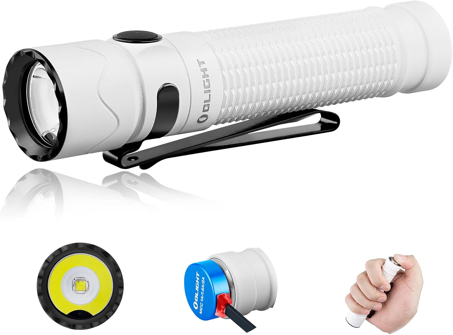 OLIGHT Warrior Mini 2 1750 Lumens Tactical Flashlight with Dual Switch and Proximity Sensor