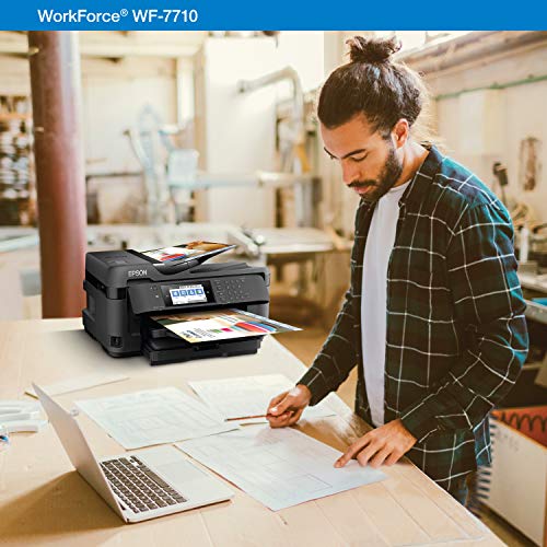 WorkForce WF-7710 Wireless Wide-format Color Inkjet Printer with Copy, Scan, Fax, Wi-Fi Direct and Ethernet, Amazon Dash Replenishment Ready