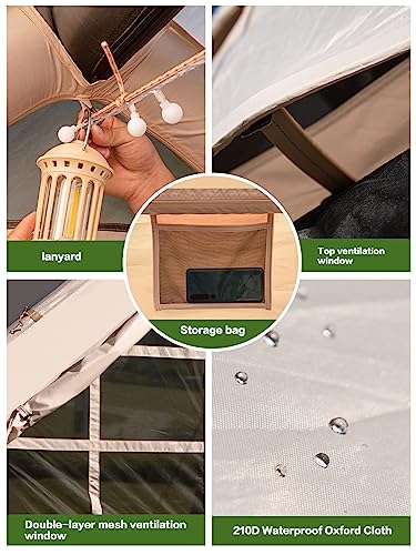Inflatable Camping Tent, 2/4/6/8 Person Glamping Inflatable Tents for Camping