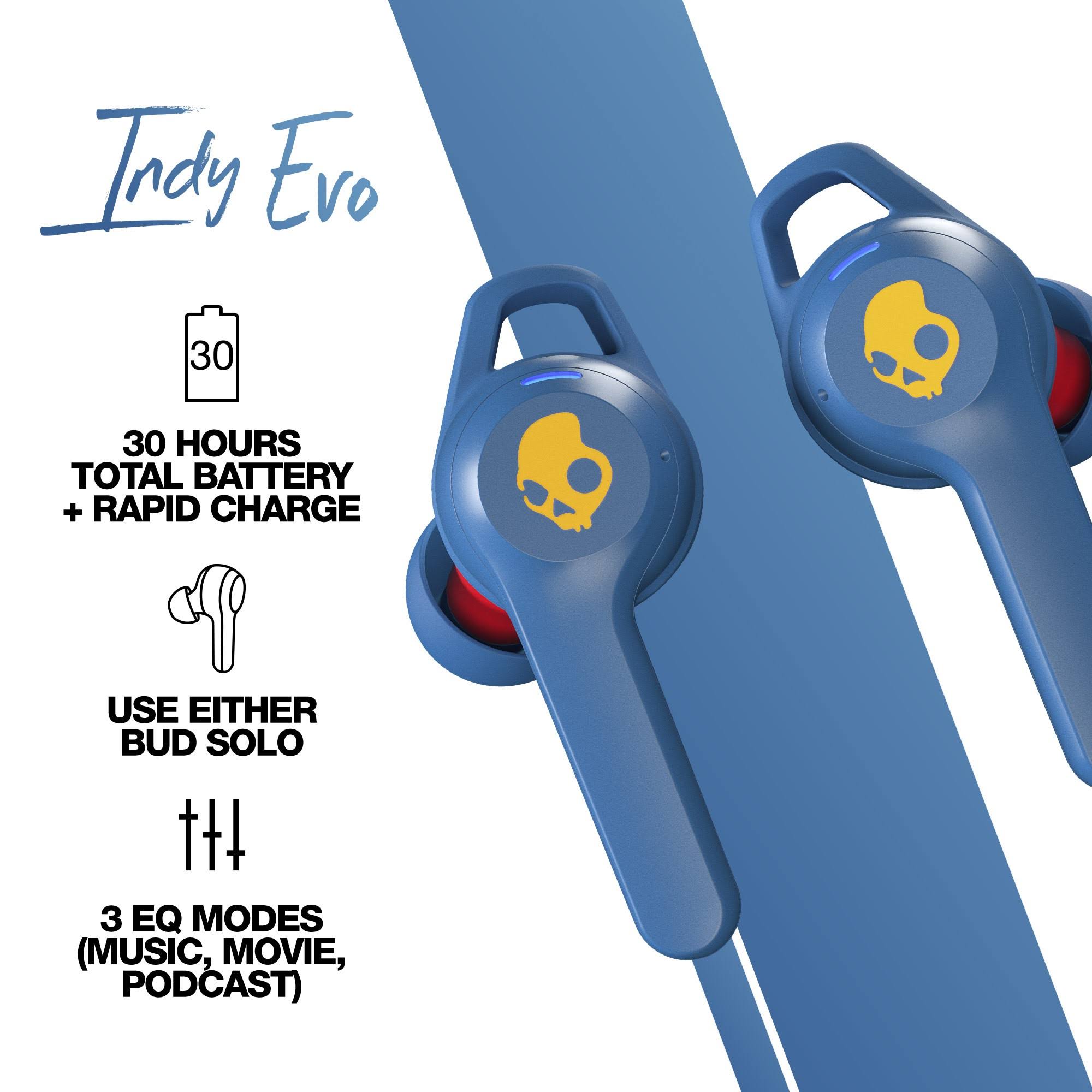 Skullcandy Indy Evo True Wireless Earbuds (92 Blue)