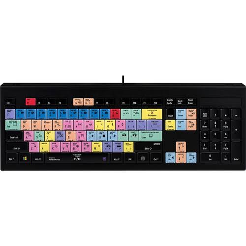 LogicKeyboard Adobe Premiere Pro CC Astra Backlit Windows Keyboard Interface USB, Application, Desktop Keys Editing, Scissor, 10