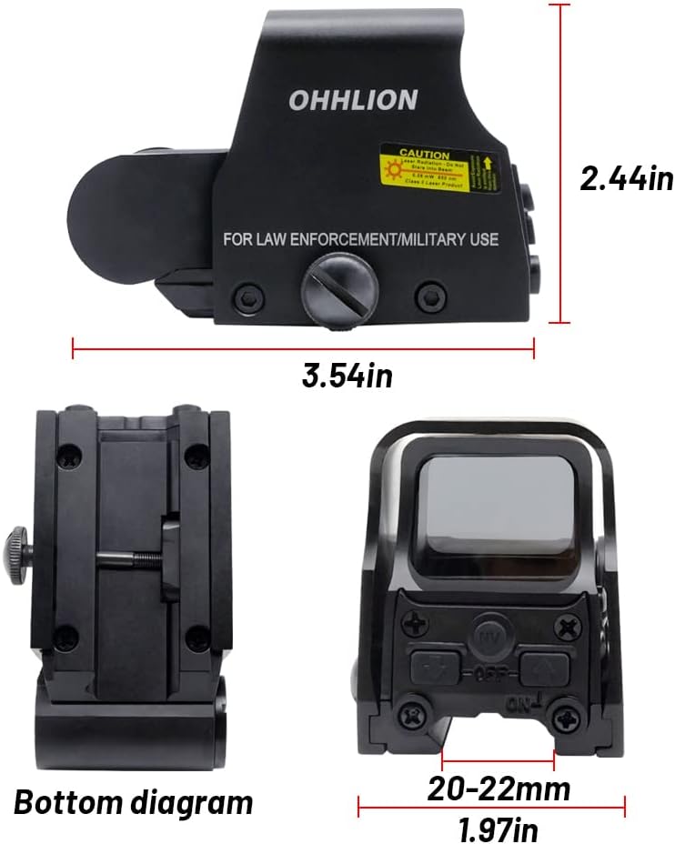 553 Metal Holographic Bright Green & Red Dot Sight Scope Pack of 2