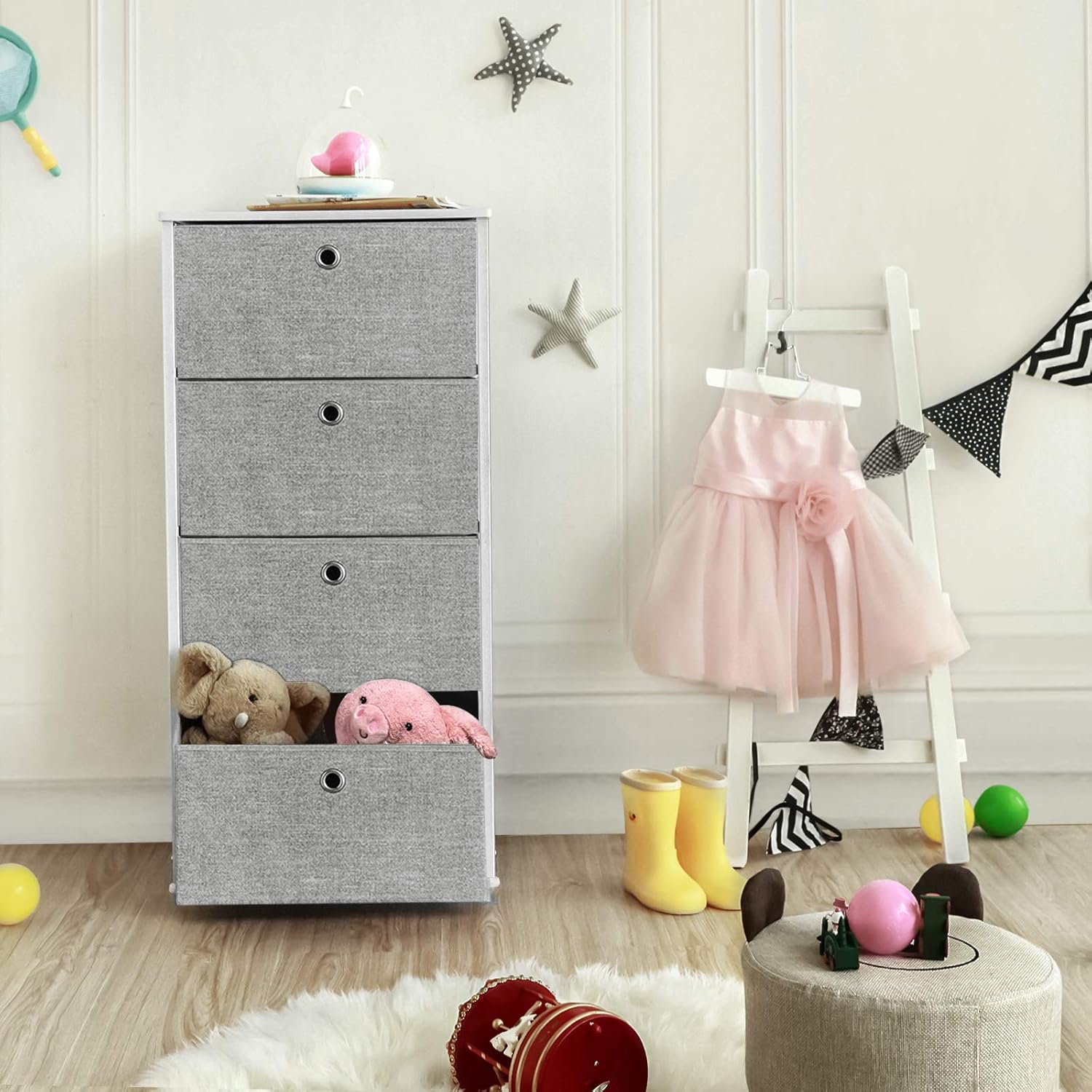 SONGMICS 3-Tier Closet Drawer, 31.5 x 11.8 x 24.8 Inches
