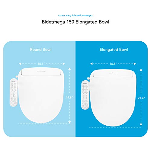Coway Bidetmega 150 Smart Electronic Bidet Seat with Innovative i-WAVE Technology