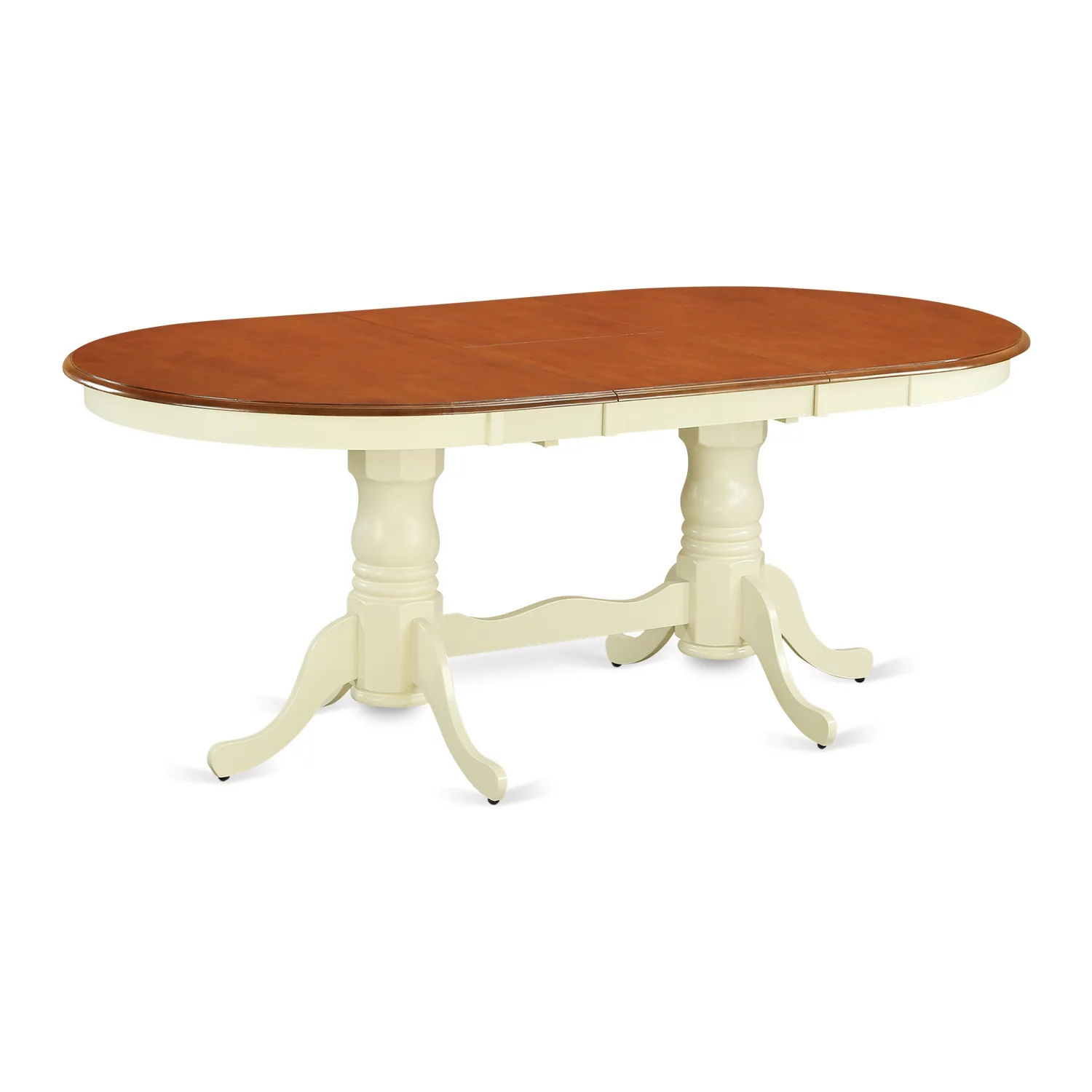 Table And Chairs Set -Kitchen Dinette Table And Dining Chairs-Finish:Buttermilk & Cherry,Number of Items:5,Shape:Oval,Style:Wood Seat