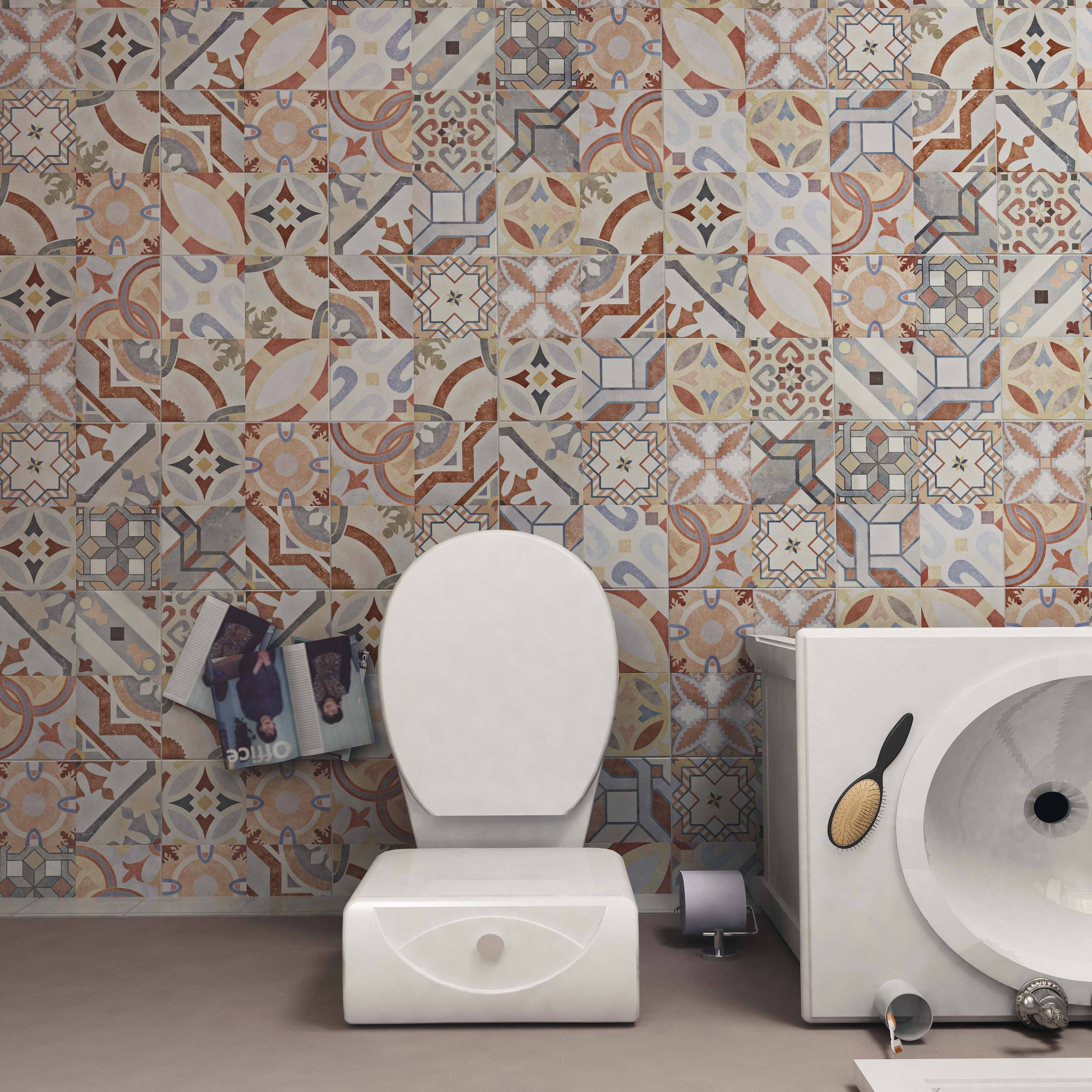 SomerTile 13x13-inch Hidraulic Ceramic Floor and Wall Tile - Case 11 Tiles