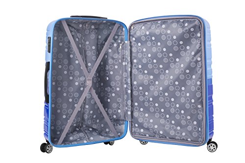 Rockland Melbourne Hardside Expandable Luggage with Spinner Wheels, 2TONEBLUE, 2 Piece (20/28)