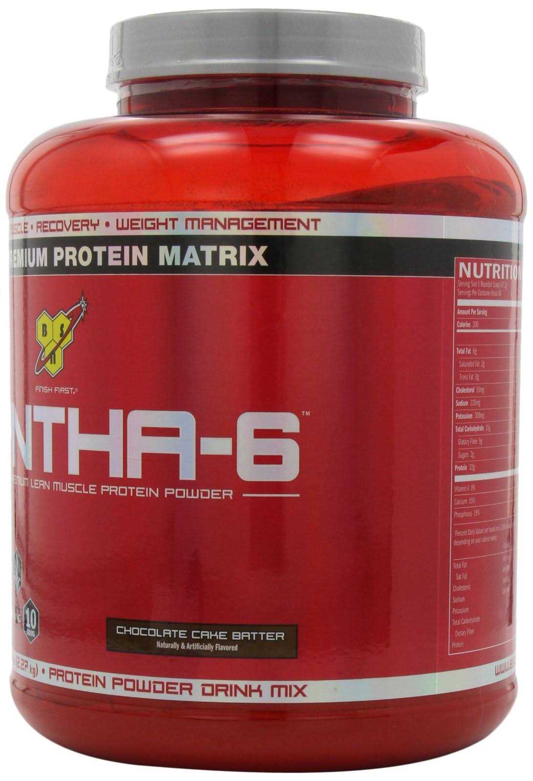 BSN Syntha-6 Protein Powder, Whey Protein, Micellar Casein, Milk Protein Isolate, Flavor: Chocolate Cake Batter, 48 Servings