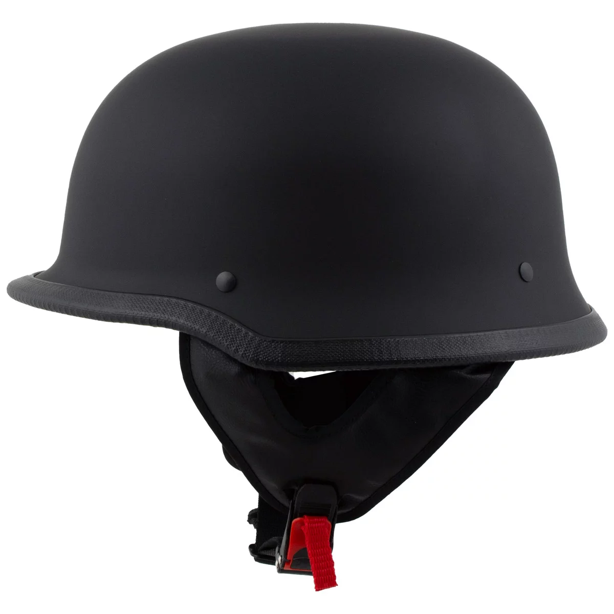 Milwaukee Helmets MPH9740DOT 'Motorrad' DOT German Style Matte Black Half Face Motorcycle Helmet for Men and Women Biker X-Large