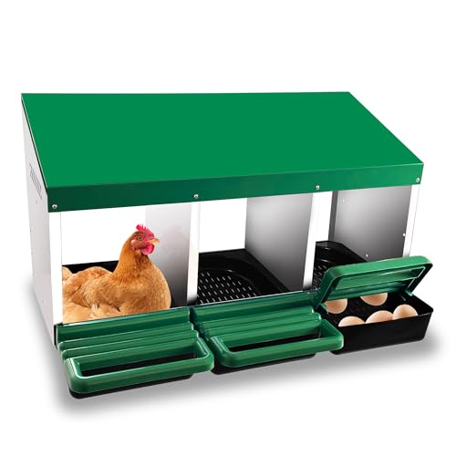 Chicken Nesting Box, 6 Compartments Chickens Egg Laying Nest Boxes for Hens
