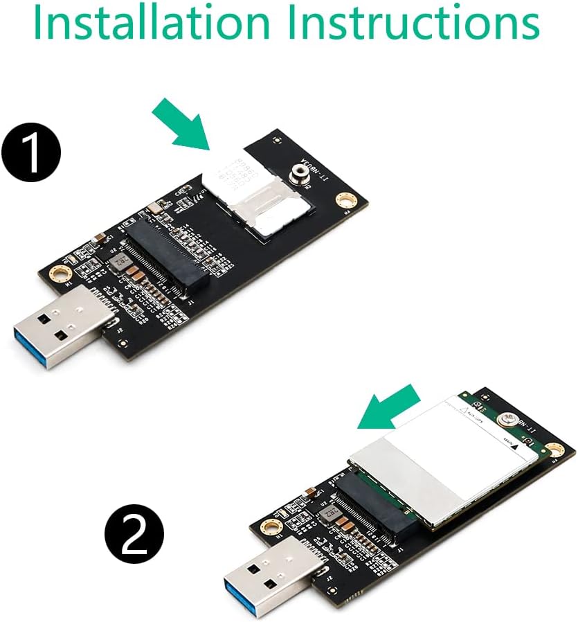 USB to NGFF M.2 Key B Adapter Enclosure with Sim CardSlot for WWAN/LTE Module