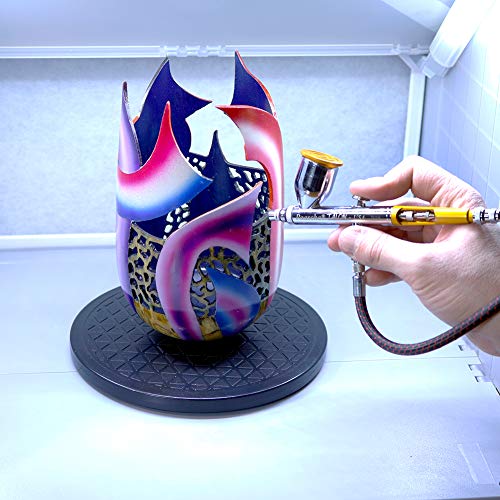 Paasche Airbrush Double Action Gravity Feed Includes 3 Head Sizes (.25mm.38mm, and .66mm), This All-Inclusive Airbrush Kit is for Artists, Hobbyists