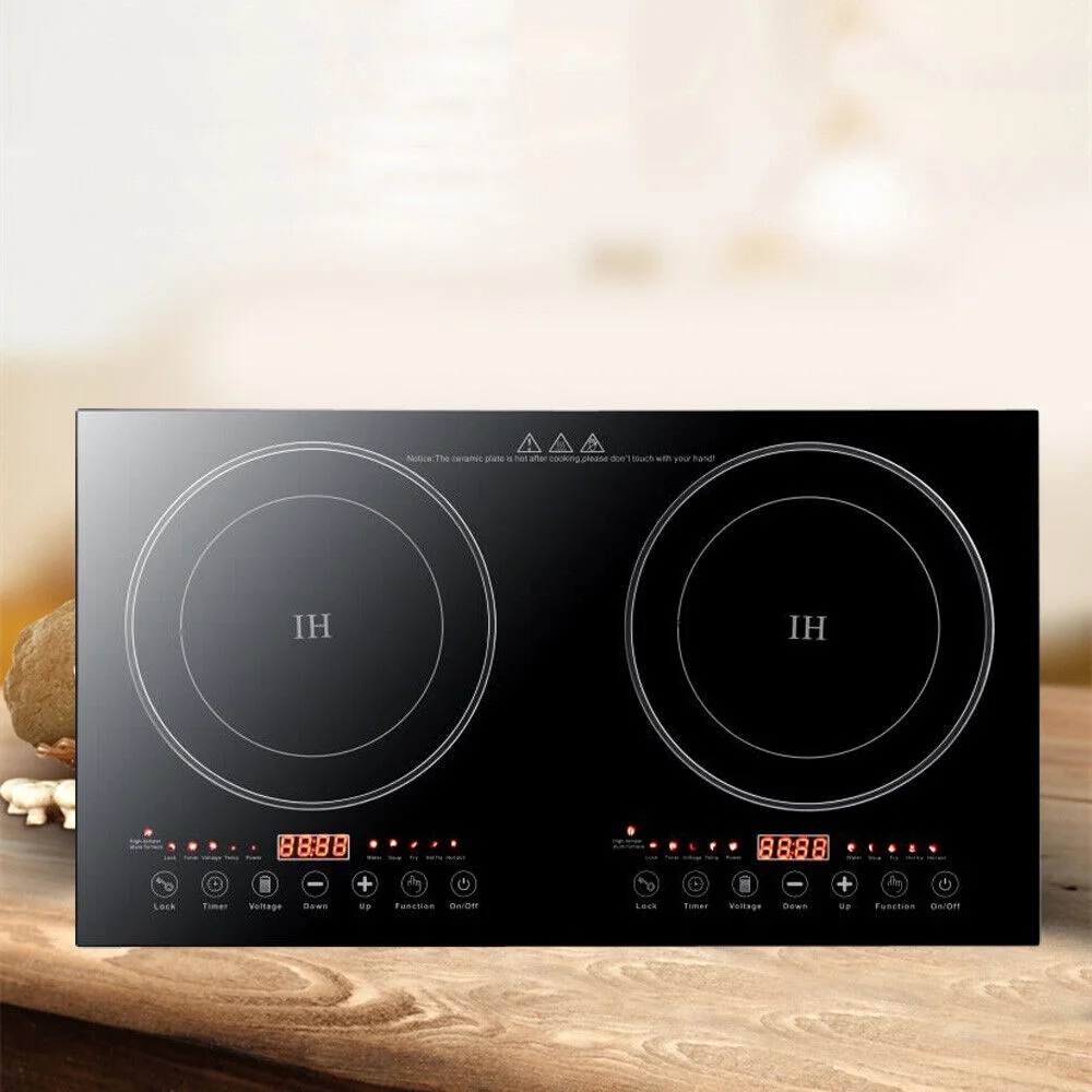 TOOL1SHOoo 2400W Portable Induction Cooktop Countertop Dual Cooker Burner Stove Hot Plate