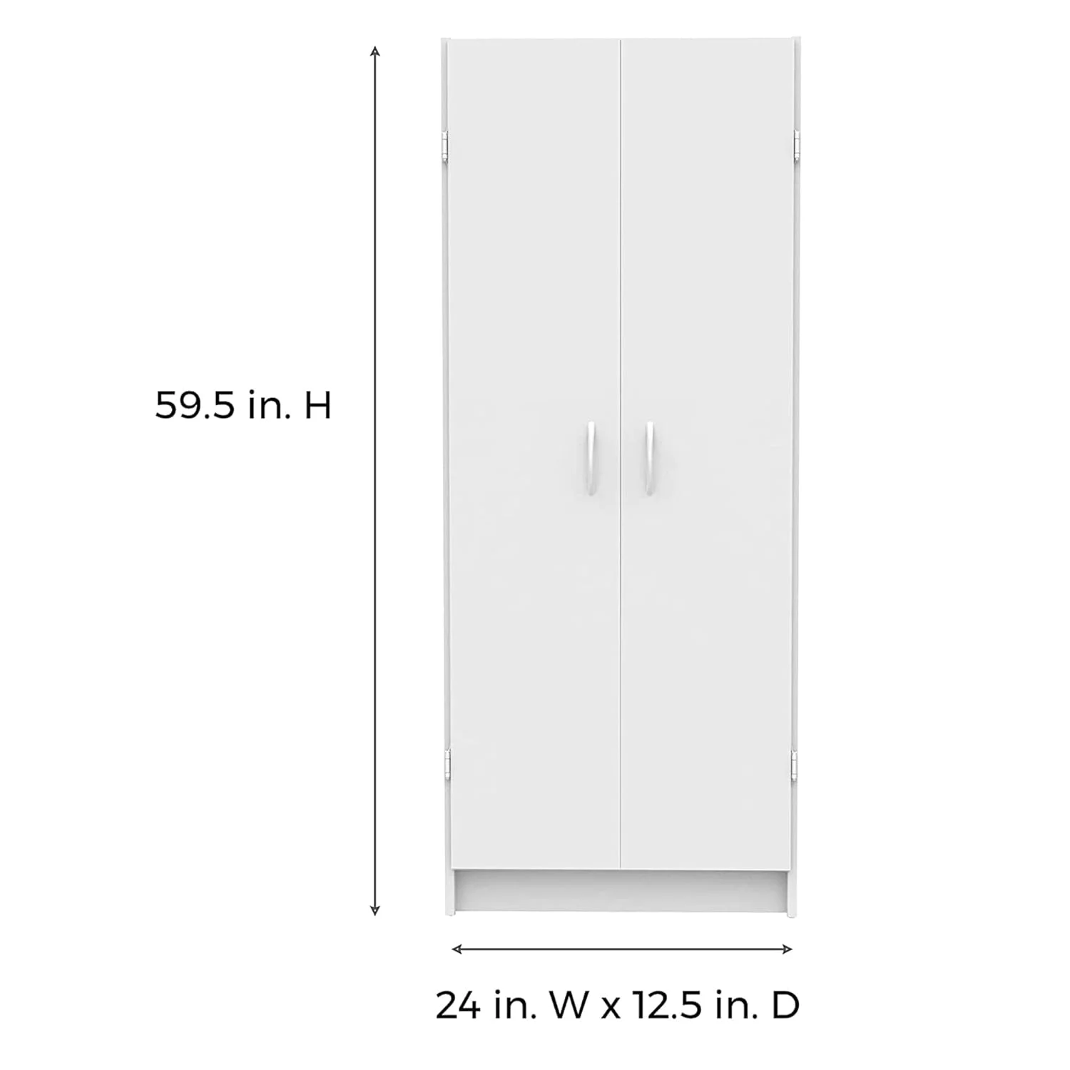 YINCHEN Pantry Cabinet Cupboard with 2 Doors, Adjustable Shelves, Standing, Storage for Kitchen, Laundry or Utility Room, White