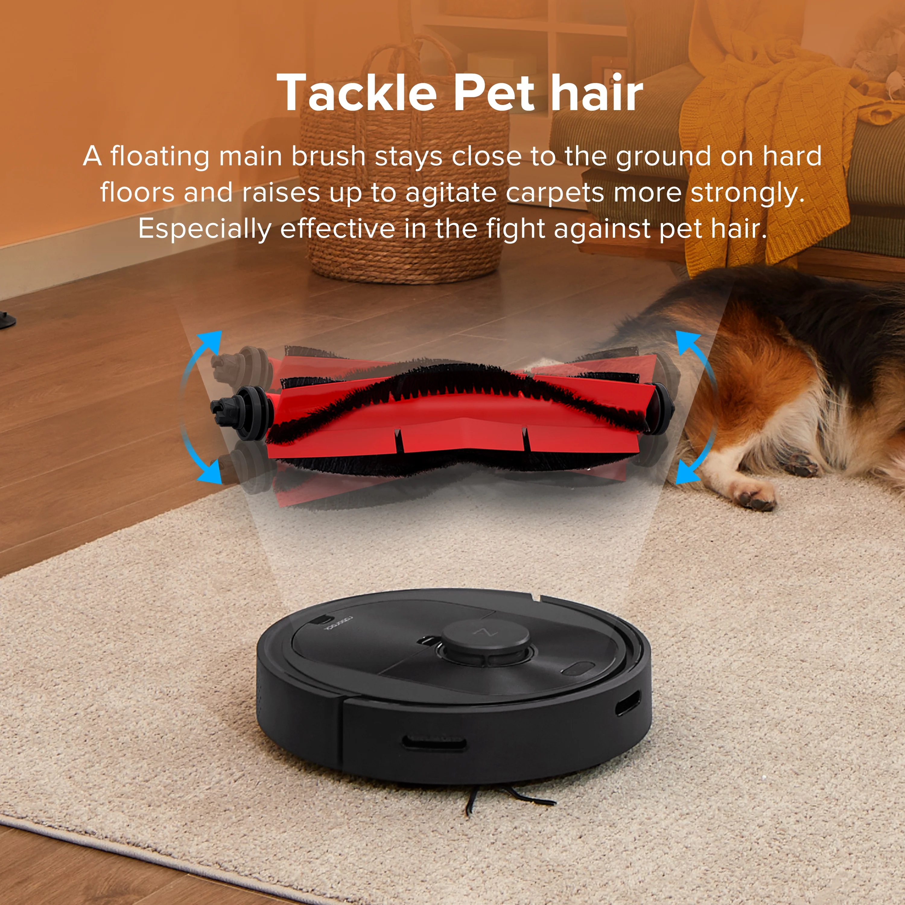 Roborock® Q5 Robot Vacuum Cleaner, 2700 Pa Suction Power, with App Control, Multisurface, Ideal for Carpets and Pet Hair