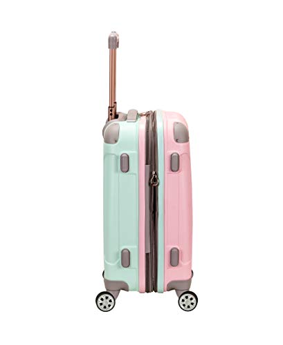 Rockland Melbourne Hardside Expandable Luggage with Spinner Wheels, 2TONENAVY, 2 Piece (20/28)