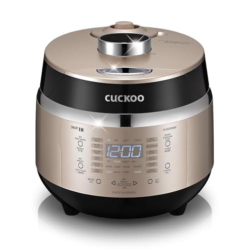 CUCKOO CRP-EHSS0309FG 3-Cup (Uncooked) / 6-Cup (Cooked) Induction Heating Pressure Rice Cooker with Nonstick Inner Pot, 16 Menu Modes