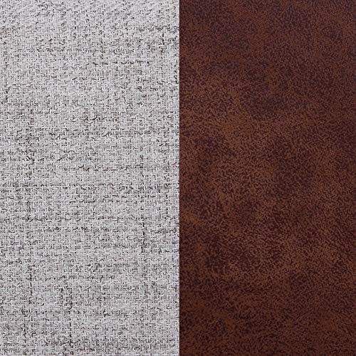 Nathan James Harlow Modern Wall Mount Hanging Headboard, Queen, Brown Faux Leather