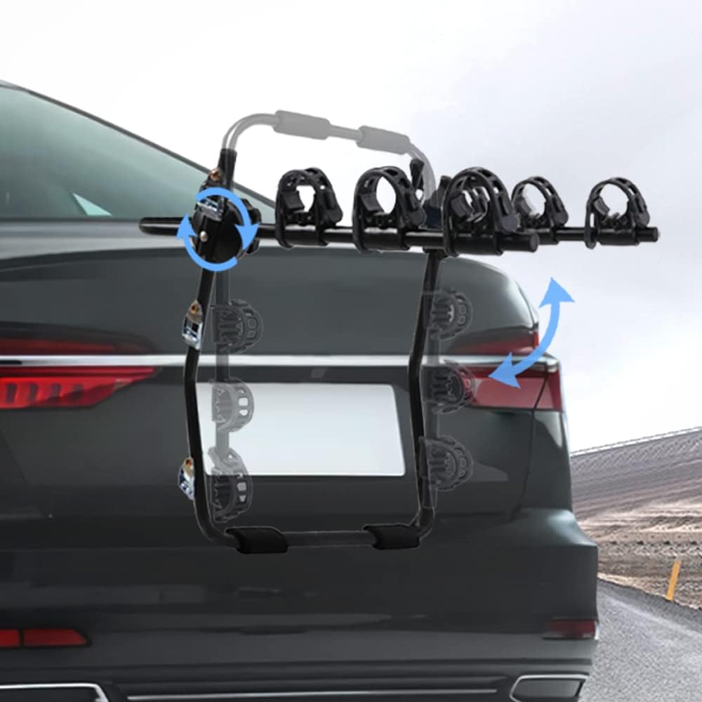 Rycom 3 Bike Car Rack Trunk Mount Bike Racks for Cars, Foldable Bicycle Carrier Fits Most Sedans, Hatchbacks, Minivans, and SUVs Pack of 2