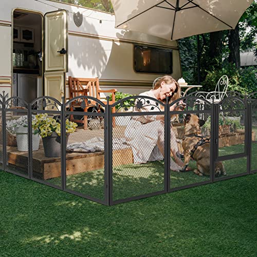 BingoPaw Dog Whelping Box Fence: Pet Indoor Metal Playpen Crate with Waterproof whelping pad