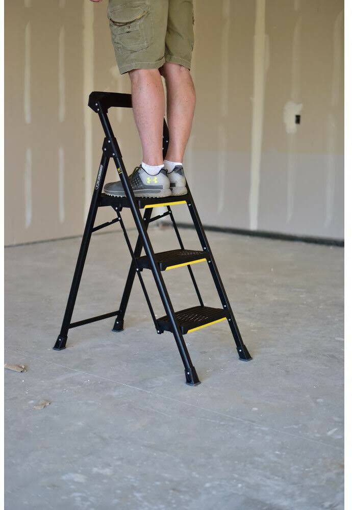 Gorilla Ladders 3-Step Pro-Grade Steel Step Stool with 300 lbs. Load Capacity Type iA Duty