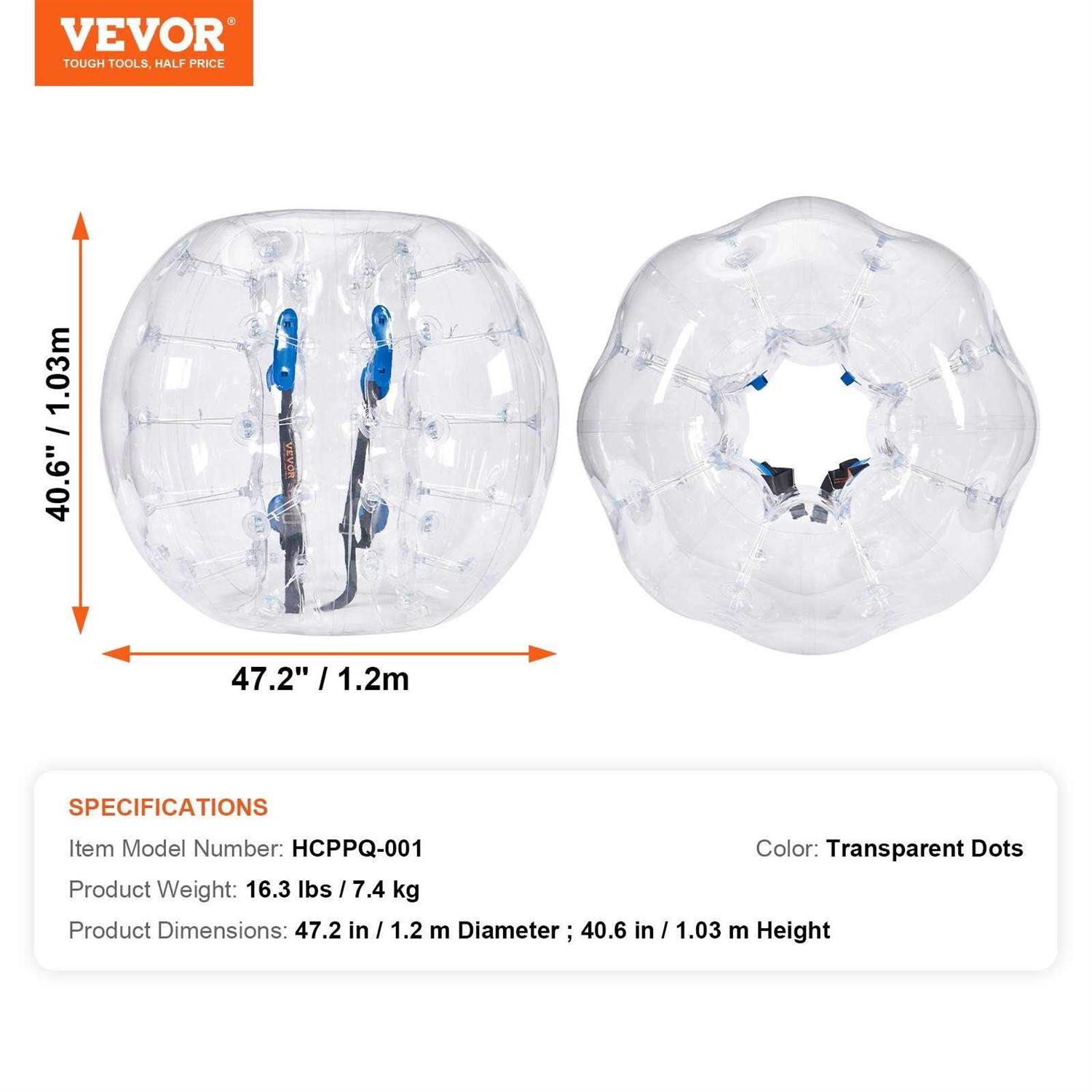 VEVOR 5 ft Inflatable Bumper Ball Sumo Zorb Balls - Sports Supplies Online Store