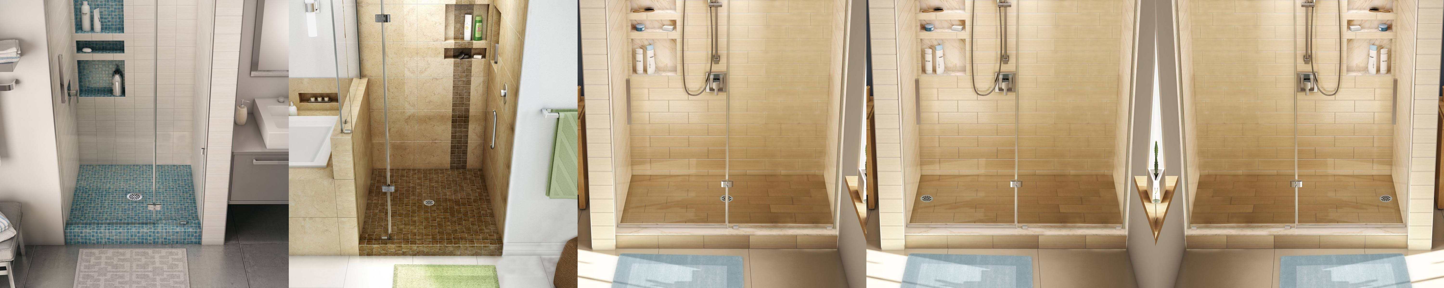 Tile Redi Single Curb Shower Pan,Left Drain 4260L-PVC, Black