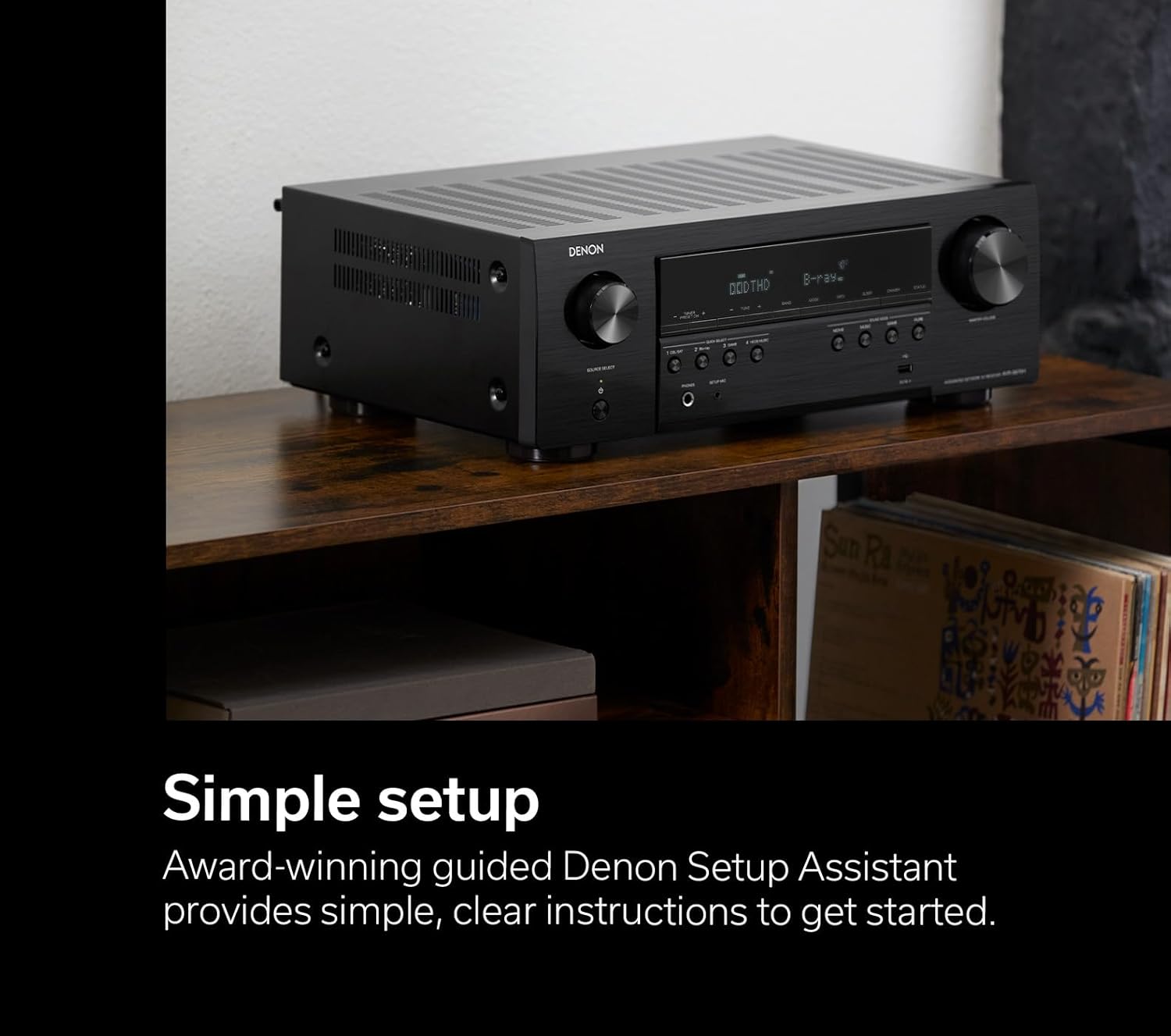 Denon AVR-S670H 5.2 Ch Home Theater Receiver - 8K UHD HDMI Receiver (75W X 5), Streaming via Built-in HEOS, Bluetooth & Wi-Fi, Dolby TrueHD