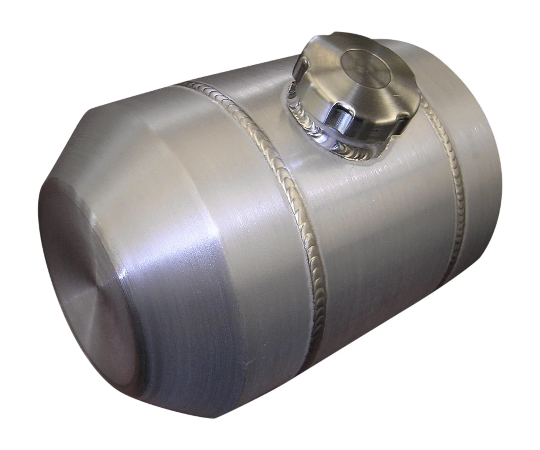 6x15 Center Fill Round Spun Aluminum Gas Tank 1.5 Gallon - 1/4 NPT