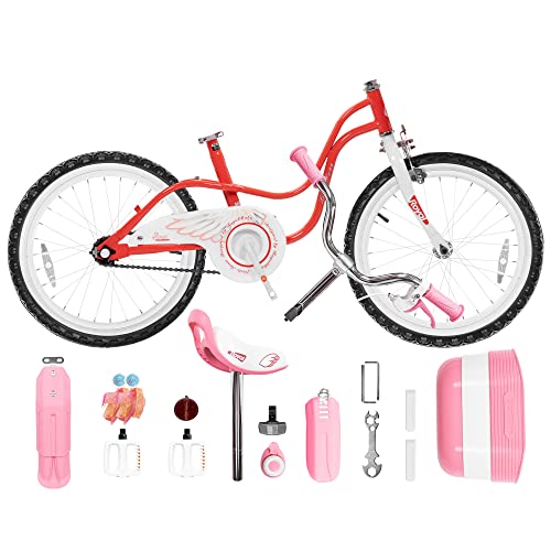 Royalbaby Princess Girls Kids Bike 12 14 16 18 20 Inch Children Bicycle with Basket for Age 3-12 Years