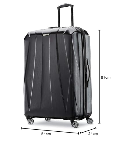 Samsonite Centric 2 Hardside Expandable Luggage with Spinner Wheels, Black, Carry-On 20-Inch