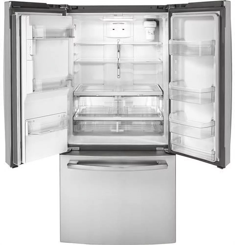 "GE GYE18JSLSS 33"""" Counter Depth Side by Side Refrigerator with 17.5 cu. ft."