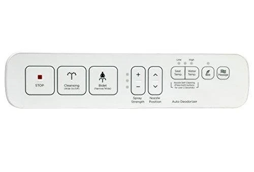 INAX 8013A70GPC Advanced Clean Elongated Heated Bidet Seat with Side Panel Contr Canvas White