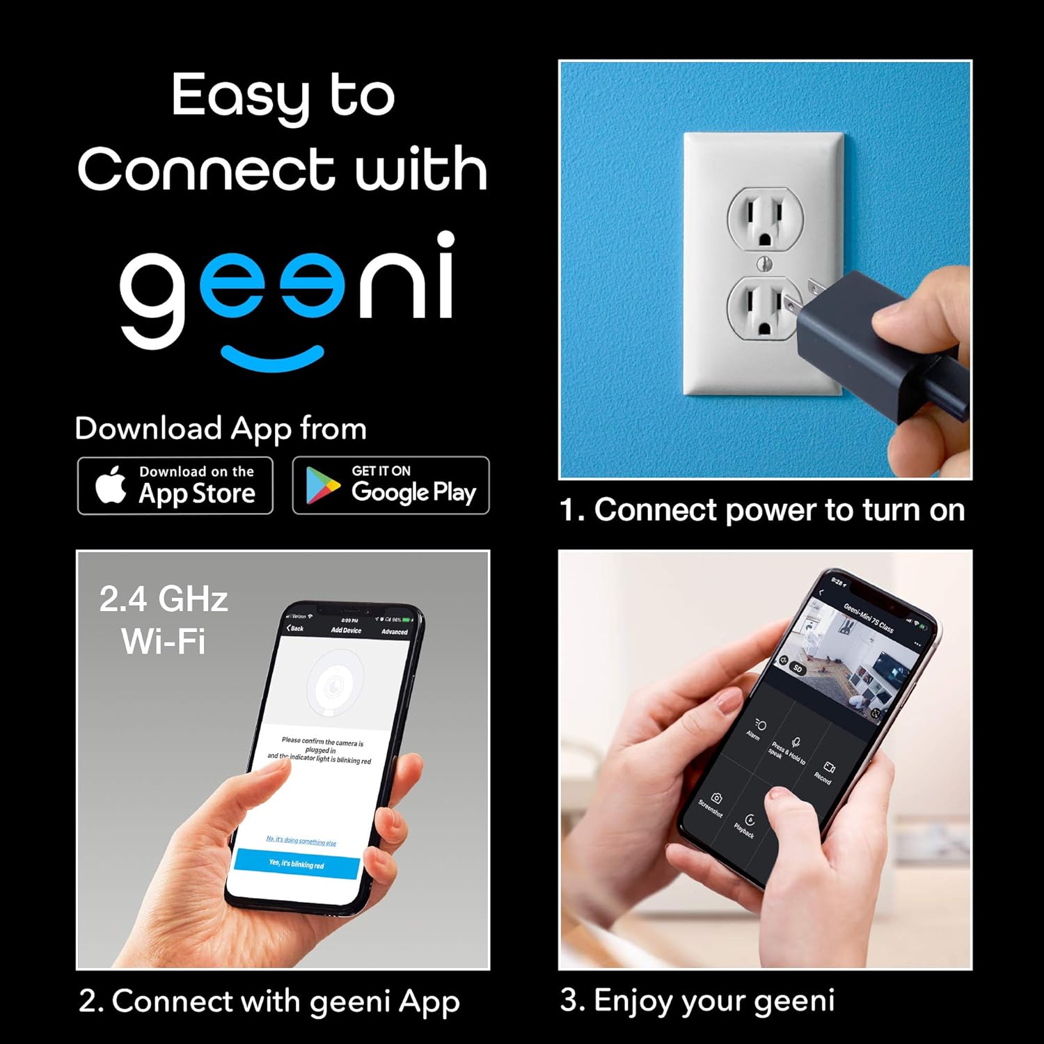 Geeni Look Indoor Smart Security Camera, 1080p HD Surveillance with 2-Way Talk and Motion Detection, Works with Alexa and Google Home