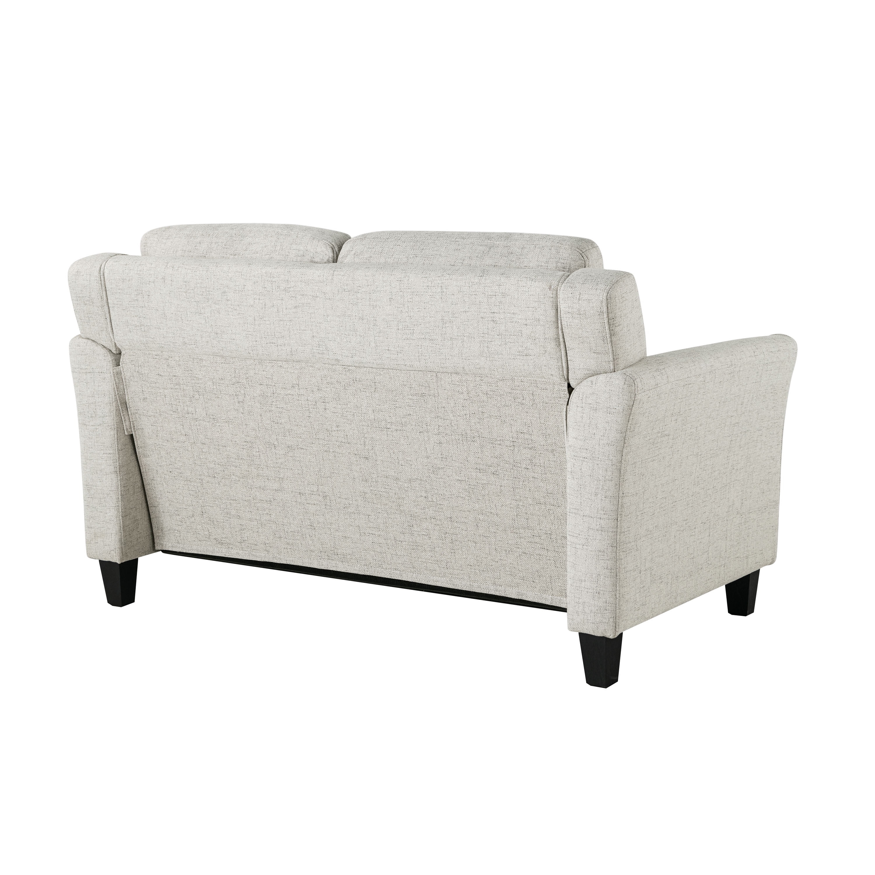 Lifestyle Solutions Taryn Loveseat with Curved Arms, Beige Fabric