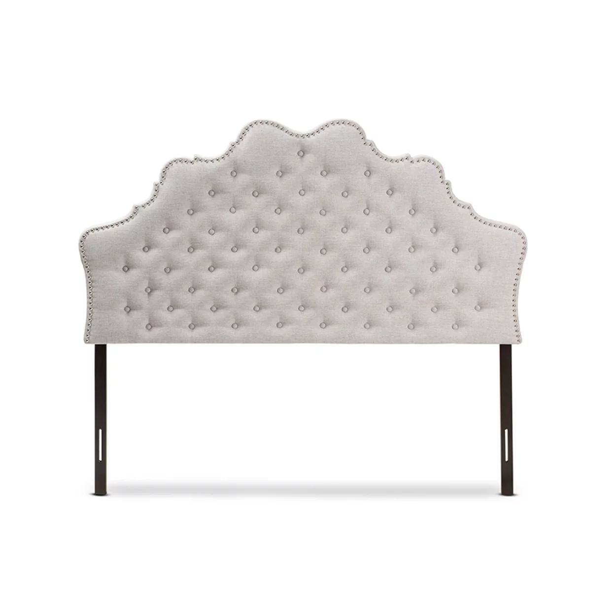 Baxton Studio Hilda Modern and Contemporary Greyish Beige Fabric Full Size Headboard,Wholesale Interiors